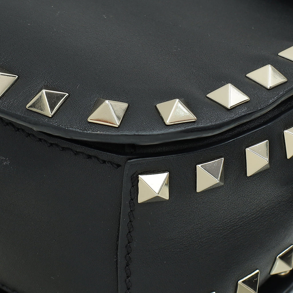 Valentino Black Rockstud Flap Bag