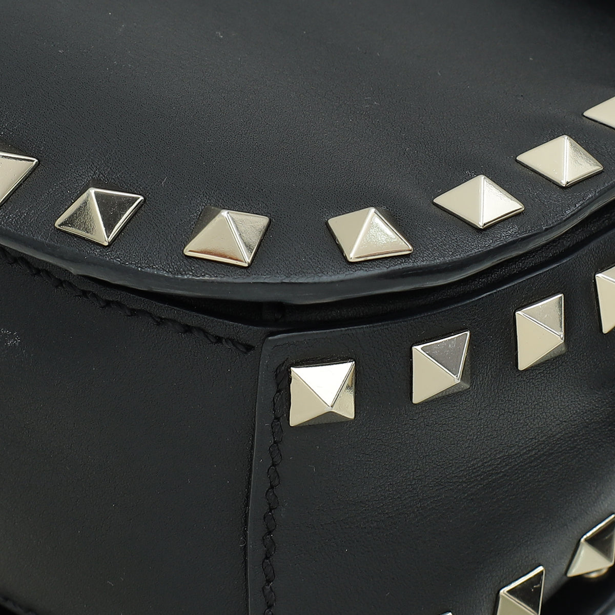 Valentino Black Rockstud Flap Bag