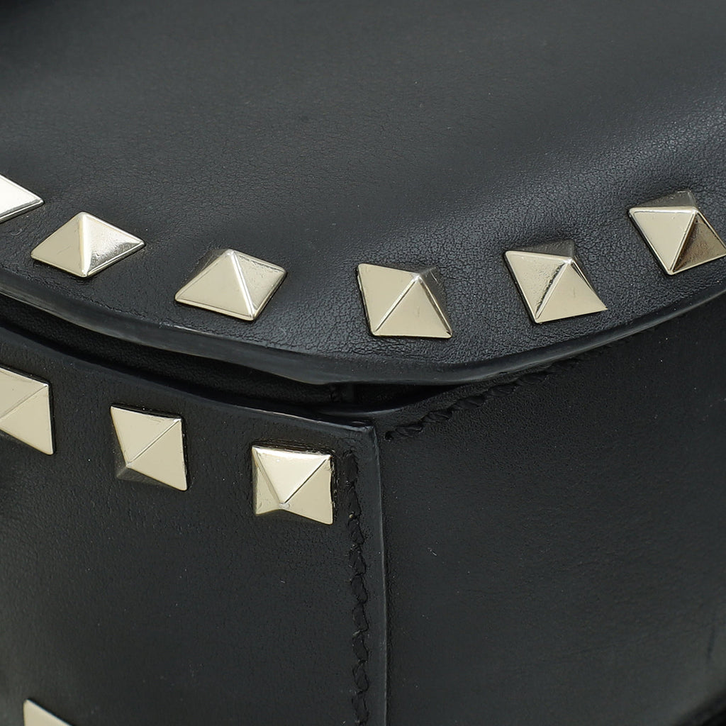 Valentino Black Rockstud Flap Bag