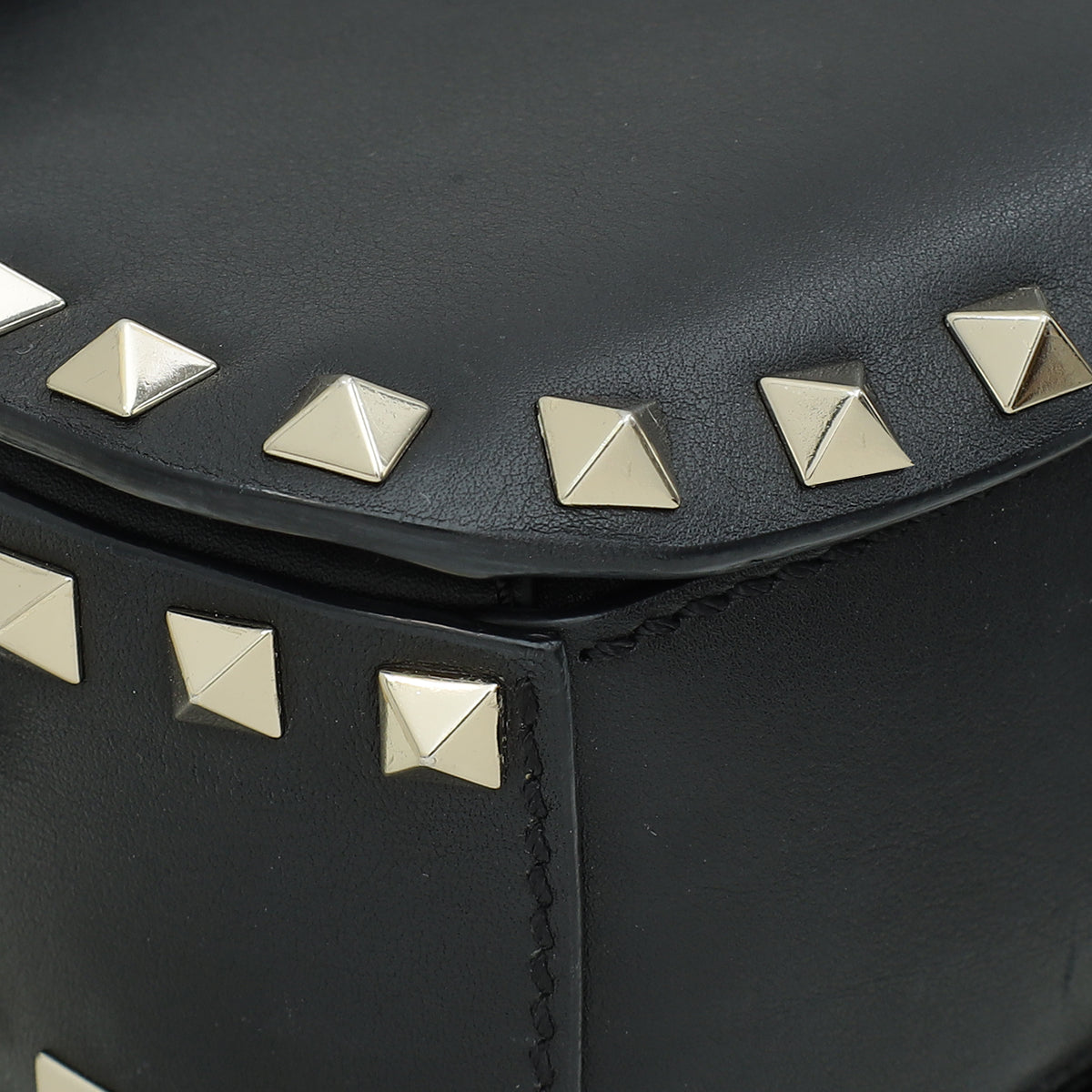 Valentino Black Rockstud Flap Bag