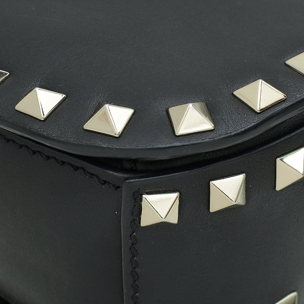 Valentino Black Rockstud Flap Bag