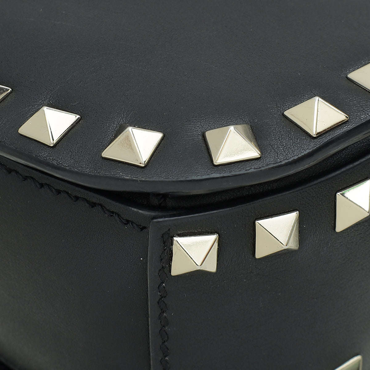 Valentino Black Rockstud Flap Bag