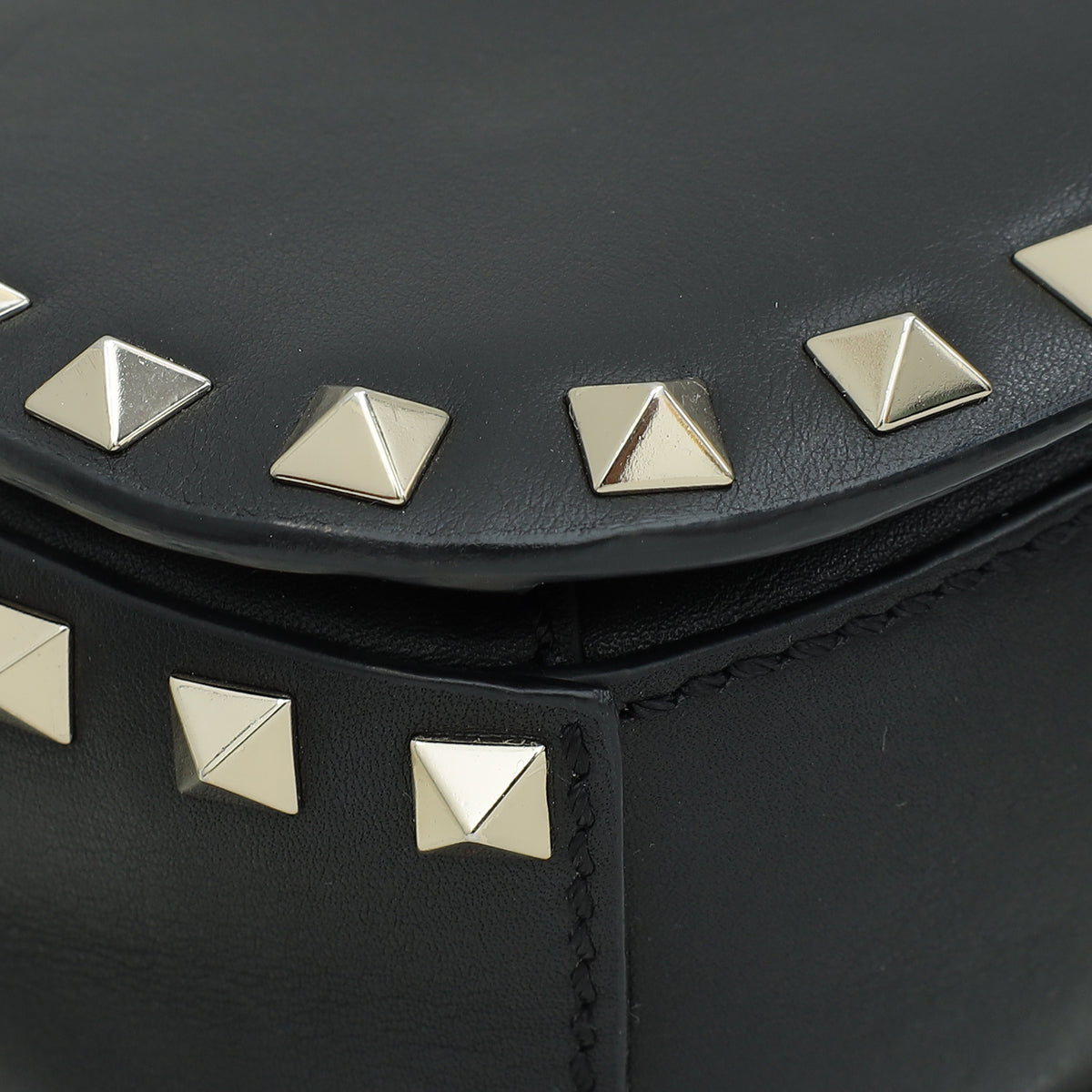 Valentino Black Rockstud Flap Bag