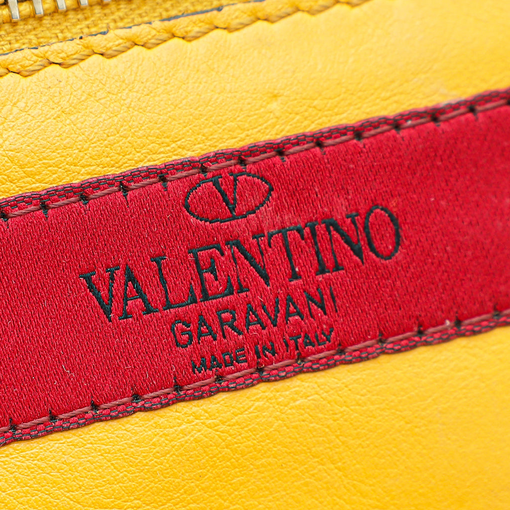 Valentino Yellow Vitello Rockstud Mini Bag