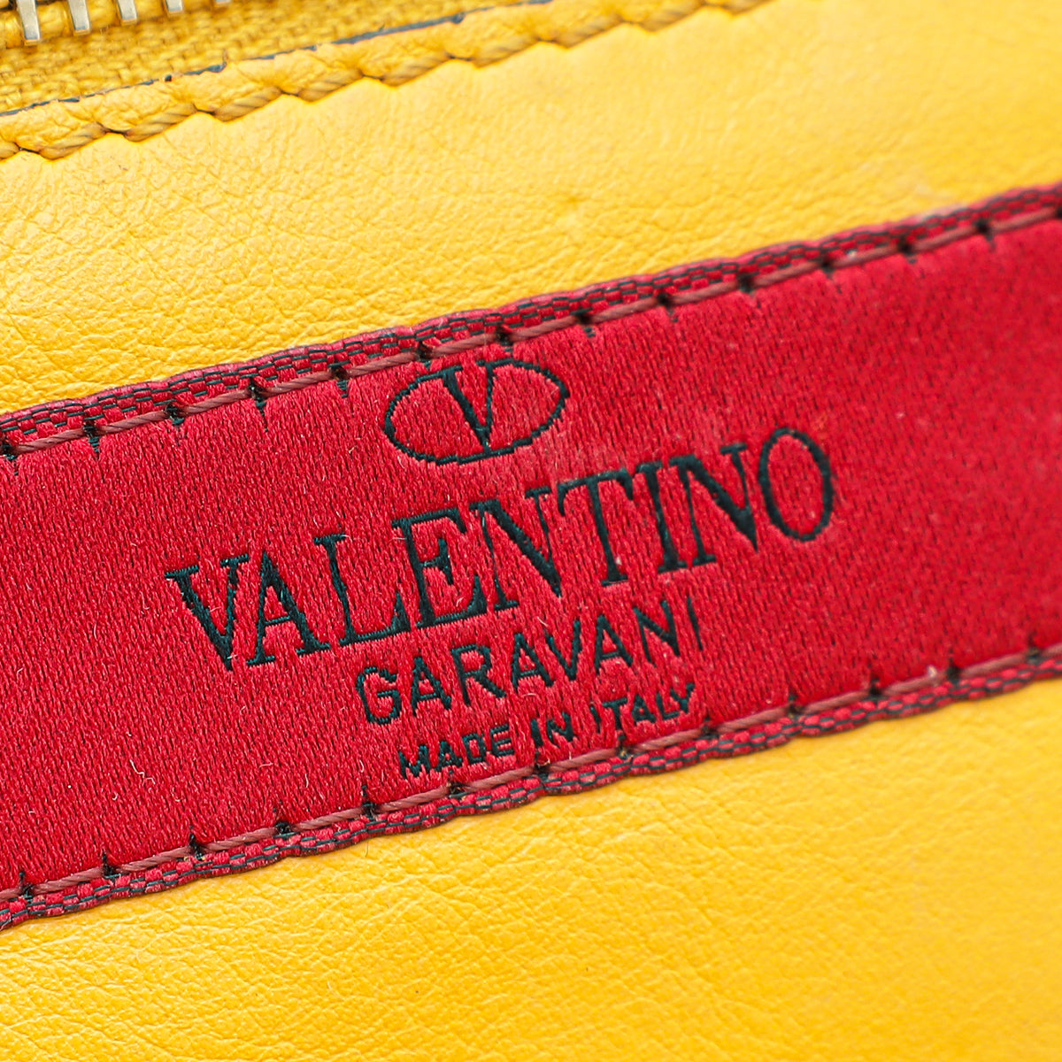 Valentino Yellow Vitello Rockstud Mini Bag