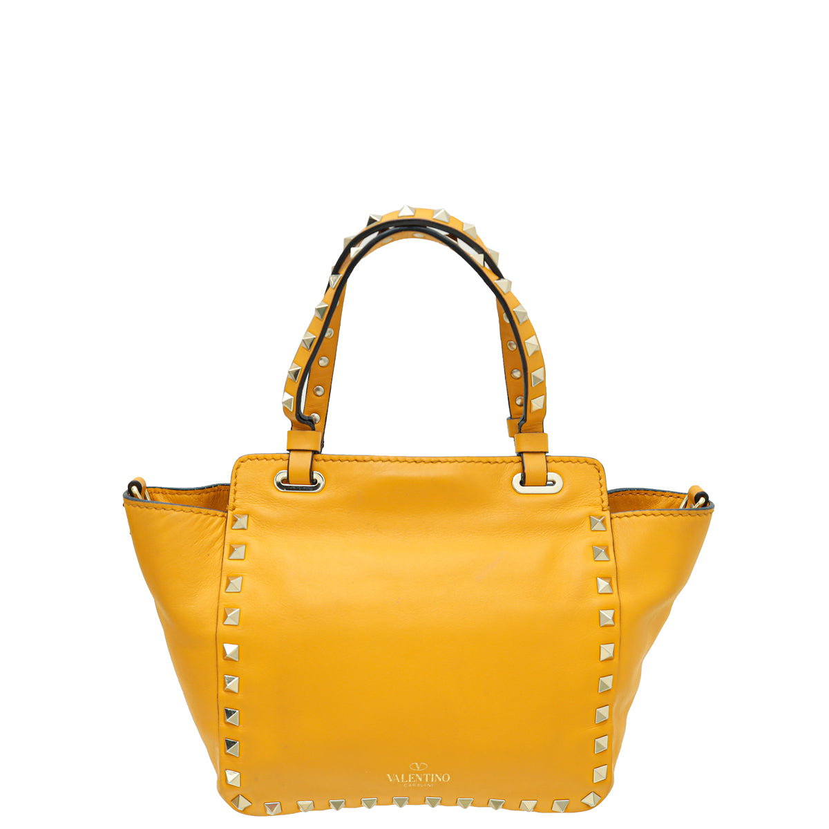 Valentino Yellow Vitello Rockstud Mini Bag