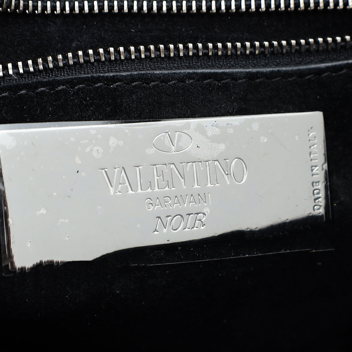 Valentino Metallic Black Glam Lock Rockstud Small Bag