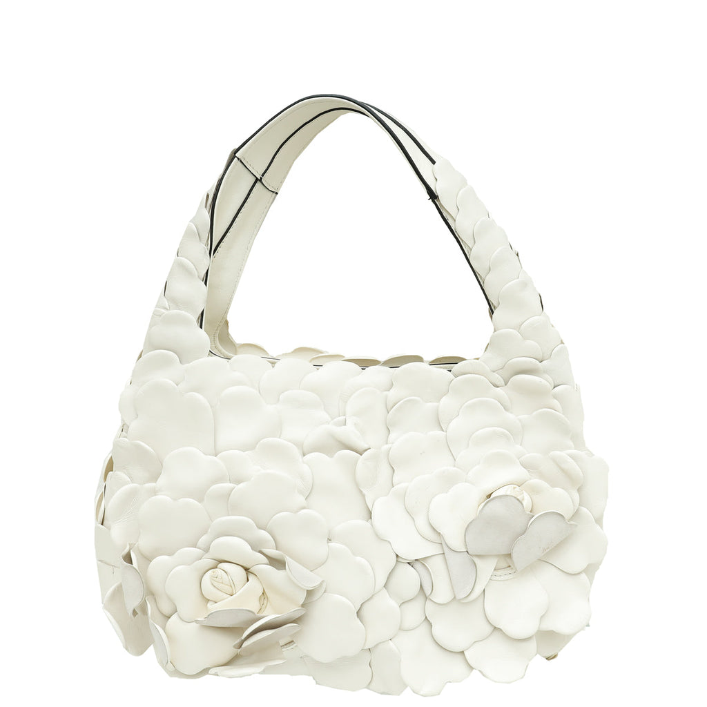 Valentino White Atelier 03 Rose Edition Hobo Bag