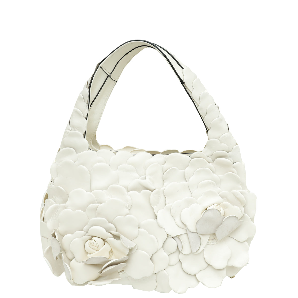 Valentino White Atelier 03 Rose Edition Hobo Bag