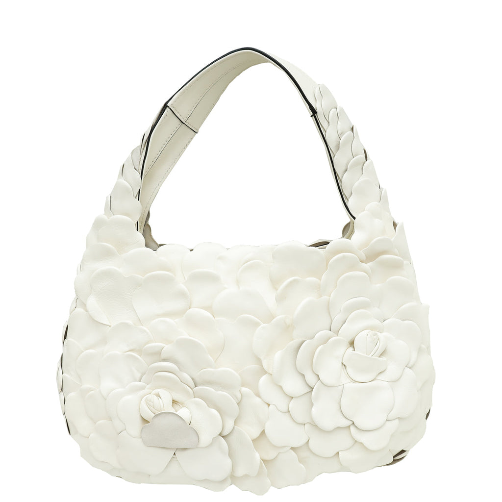 Valentino White Atelier 03 Rose Edition Hobo Bag