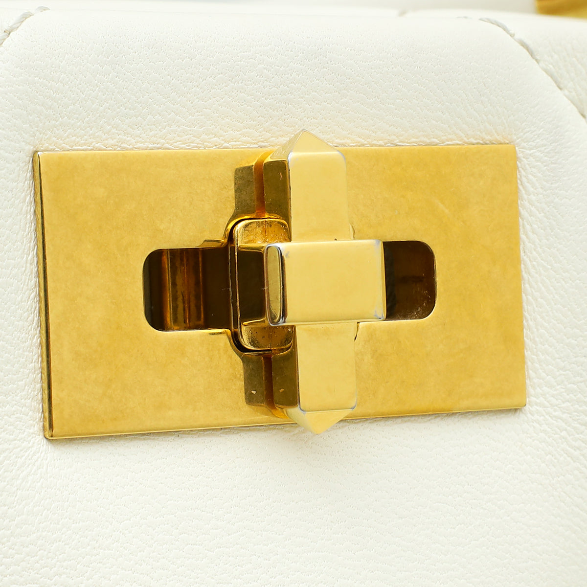 Valentino White Roman Studs Small Top Handle Bag