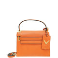 Valentino Orange Brown My Rockstud Single Handle Medium Bag