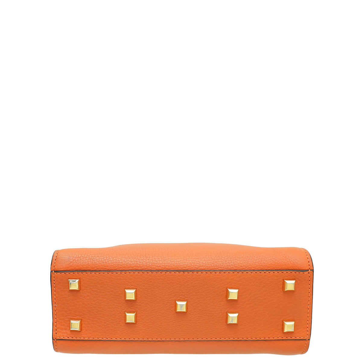 Valentino Orange Brown My Rockstud Single Handle Medium Bag
