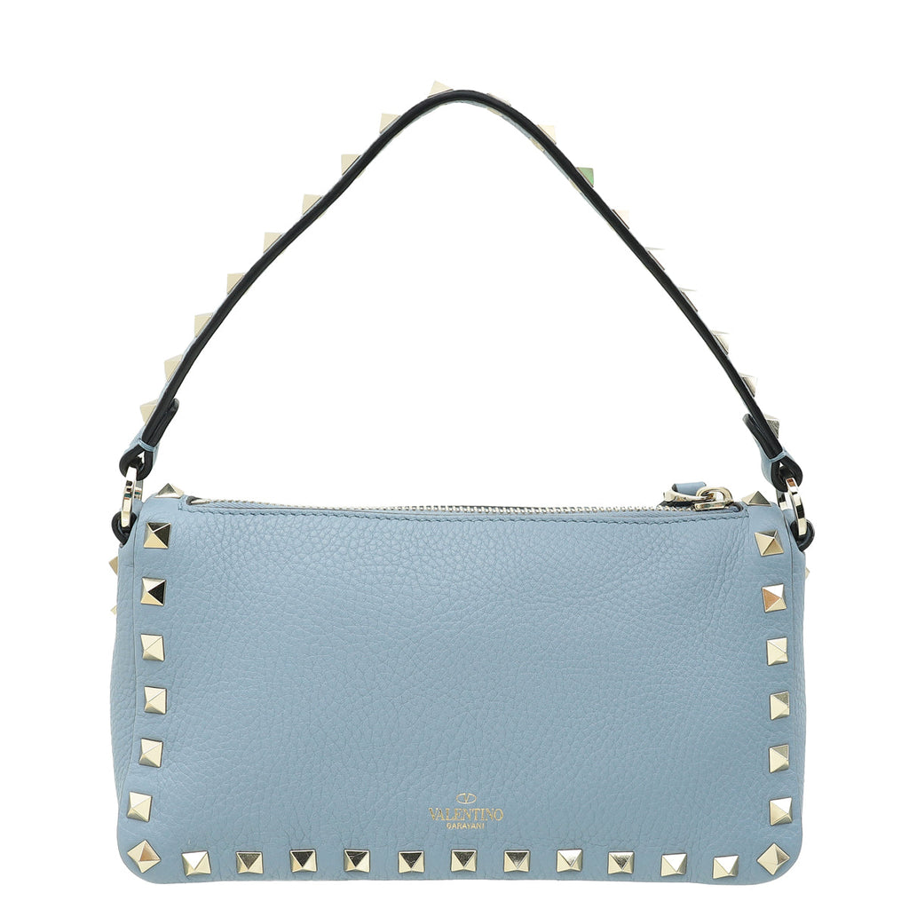 Valentino Porcelain Blue Rockstud Convertible Small Crossbody Bag