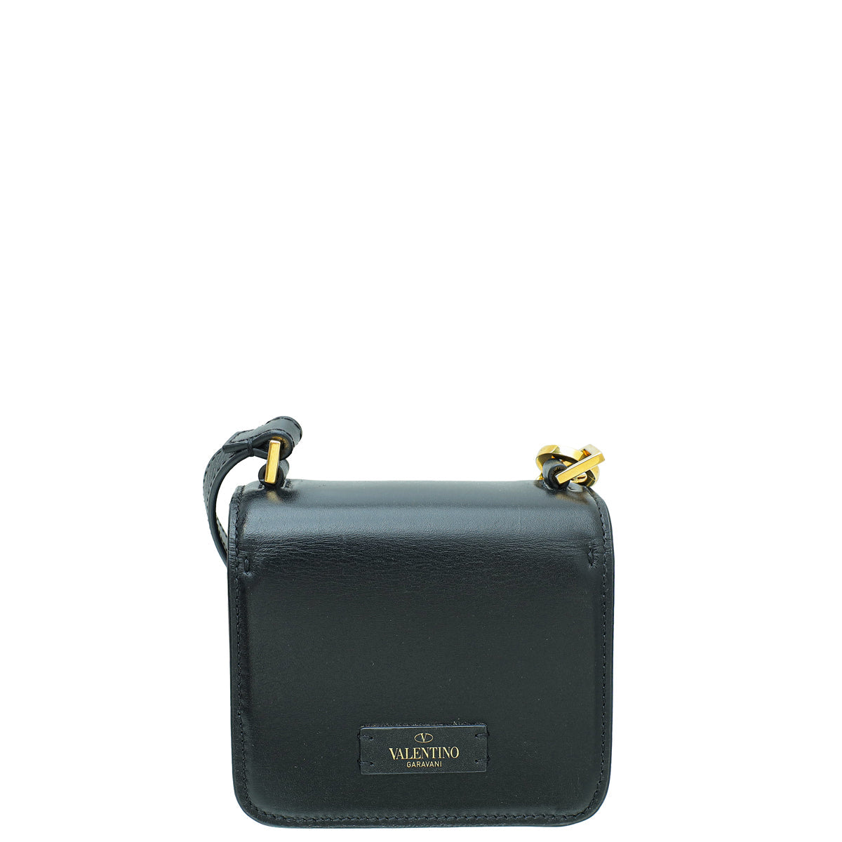 Valentino Black Vlogo Micro Flap Crossbody Bag