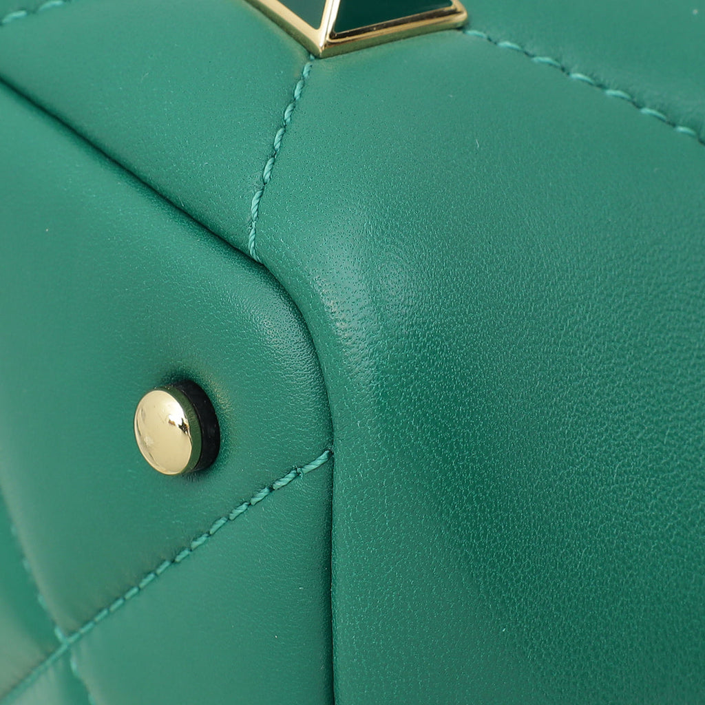 Valentino Jungle Green Roman Stud Top Handle Bag