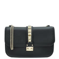 Valentino Black Glam Lock Medium Flap Bag