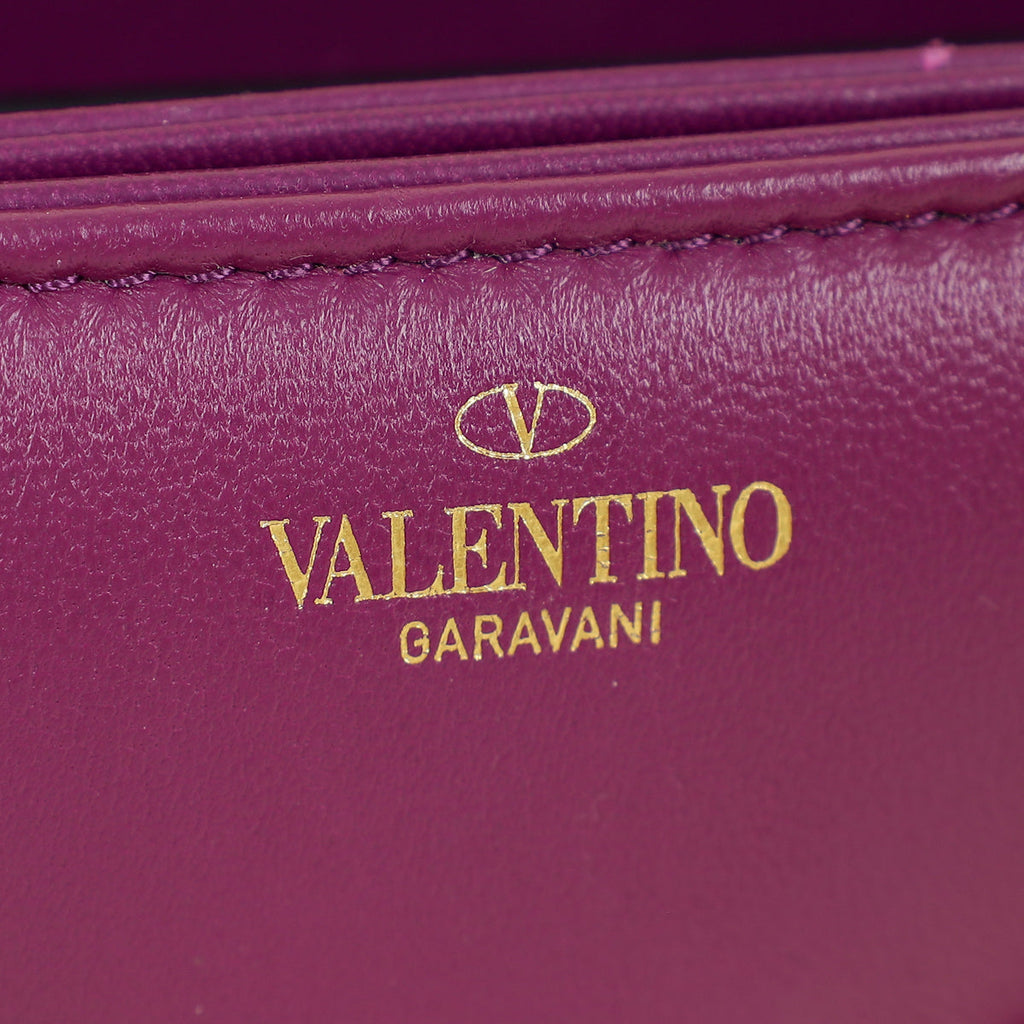 Valentino Prune One Stud Flap Shoulder Bag