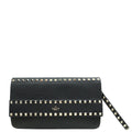 Valentino Black Rockstud Wristlet Clutch