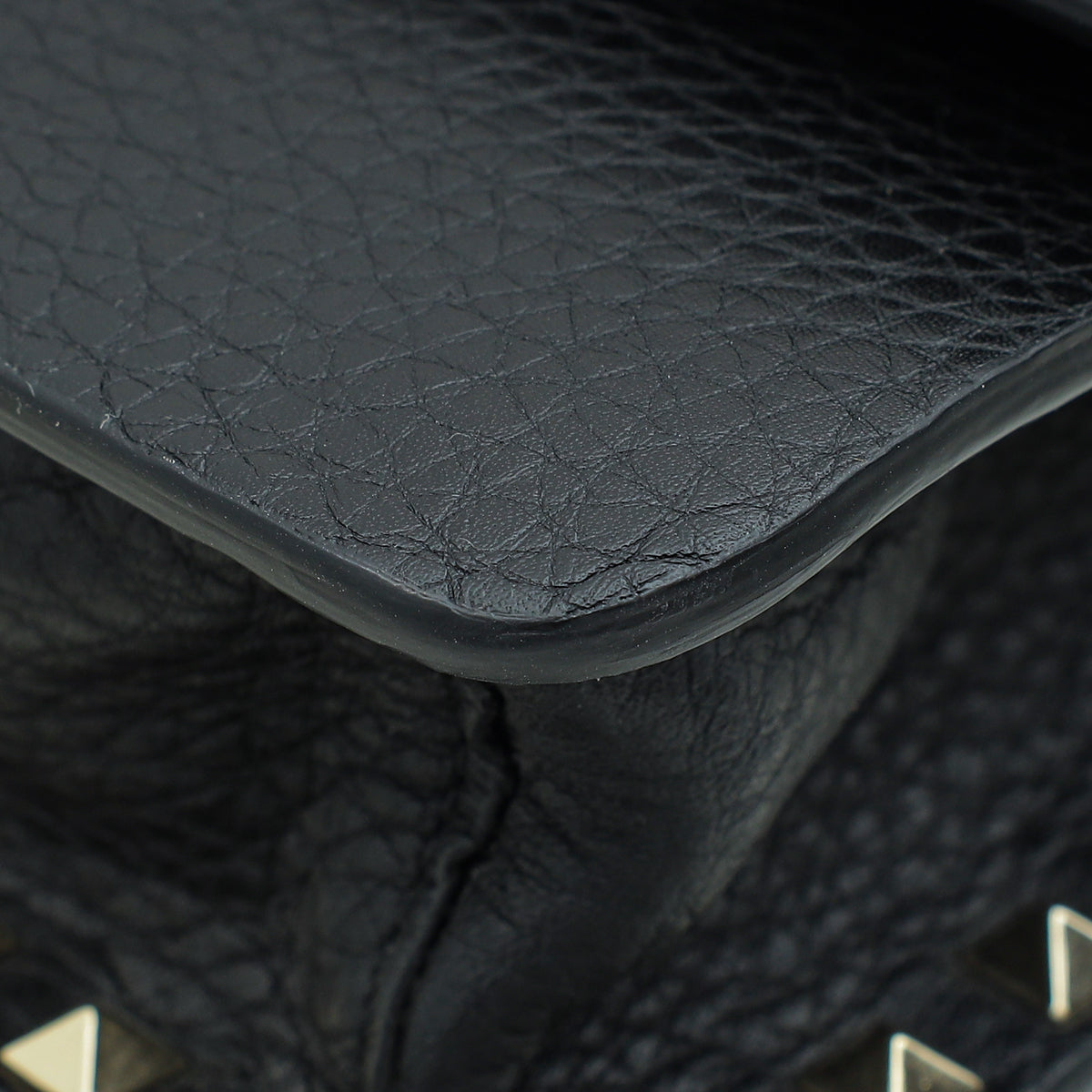 Valentino Black Rockstud Wristlet Clutch