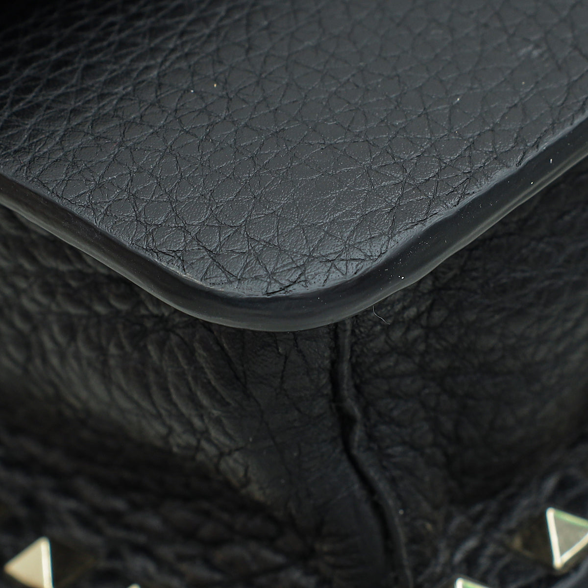 Valentino Black Rockstud Wristlet Clutch