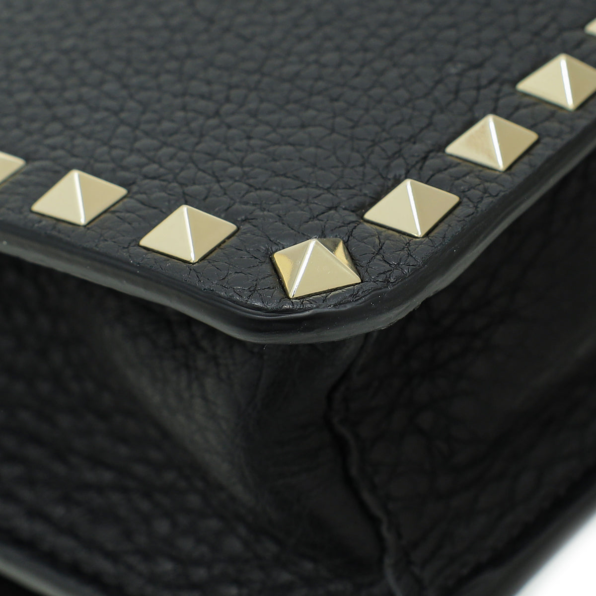 Valentino Black Rockstud Wristlet Clutch