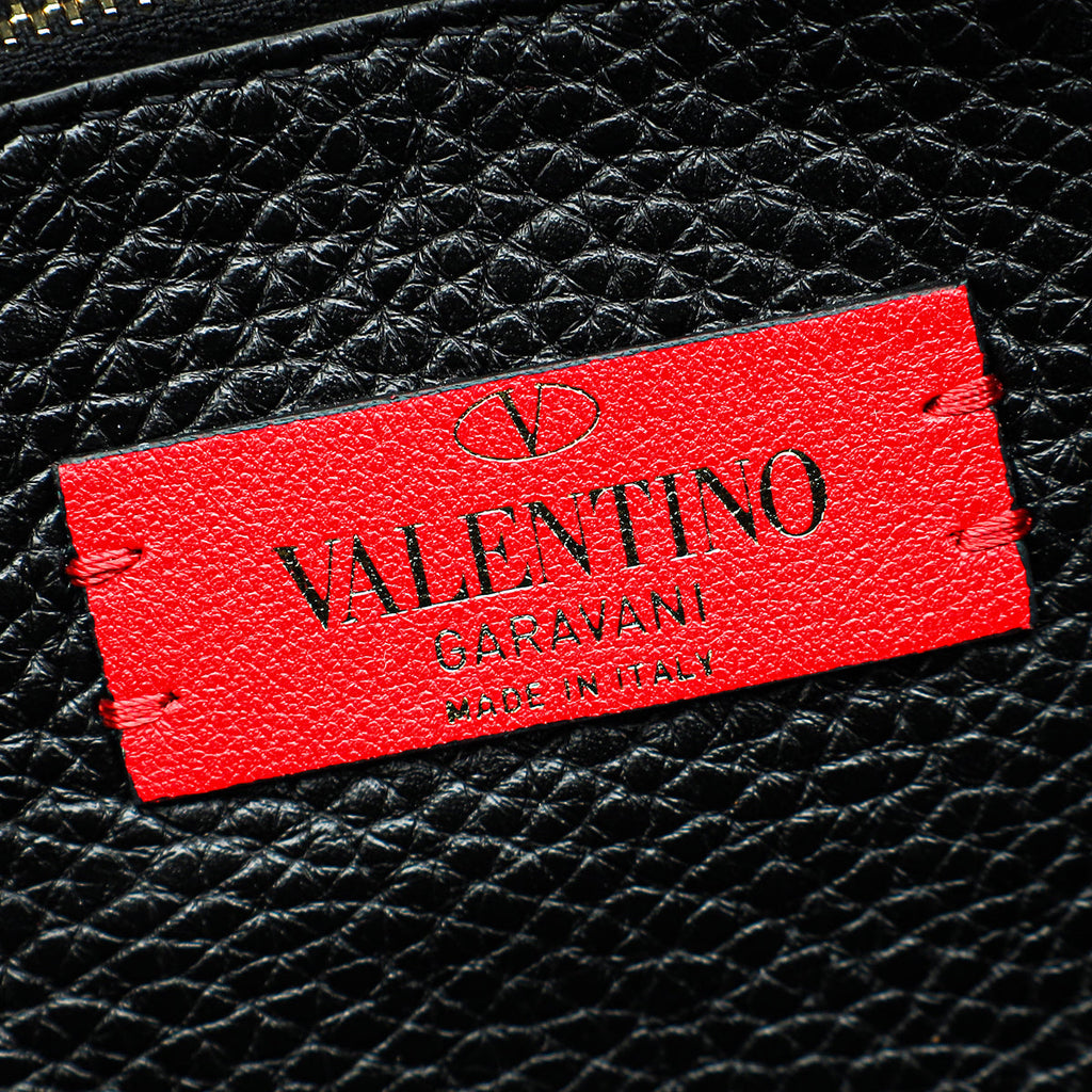 Valentino Black Rockstud Wristlet Clutch