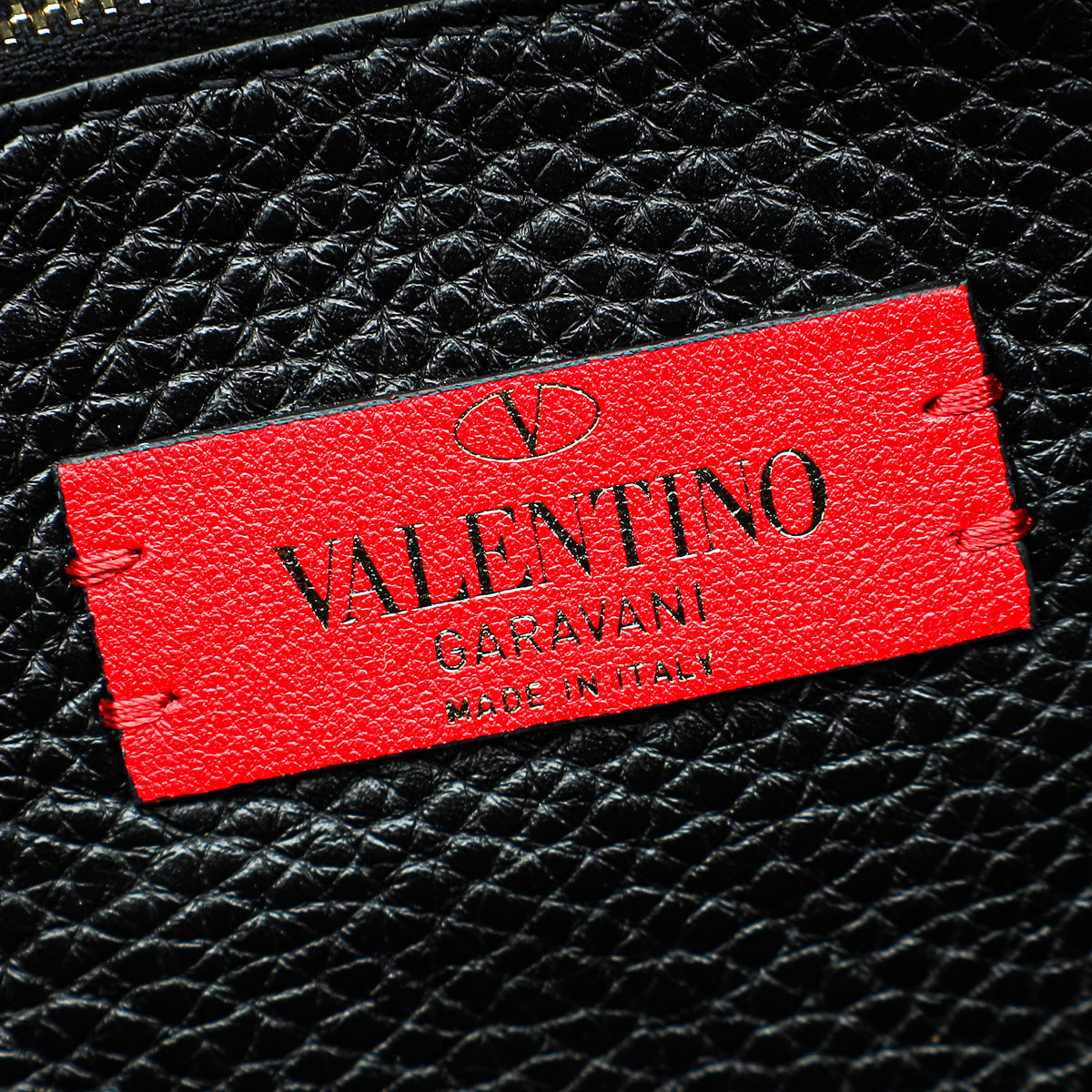 Valentino Black Rockstud Wristlet Clutch