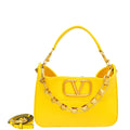 Valentino Yellow Vlogo Roman Stud Hobo Small Bag