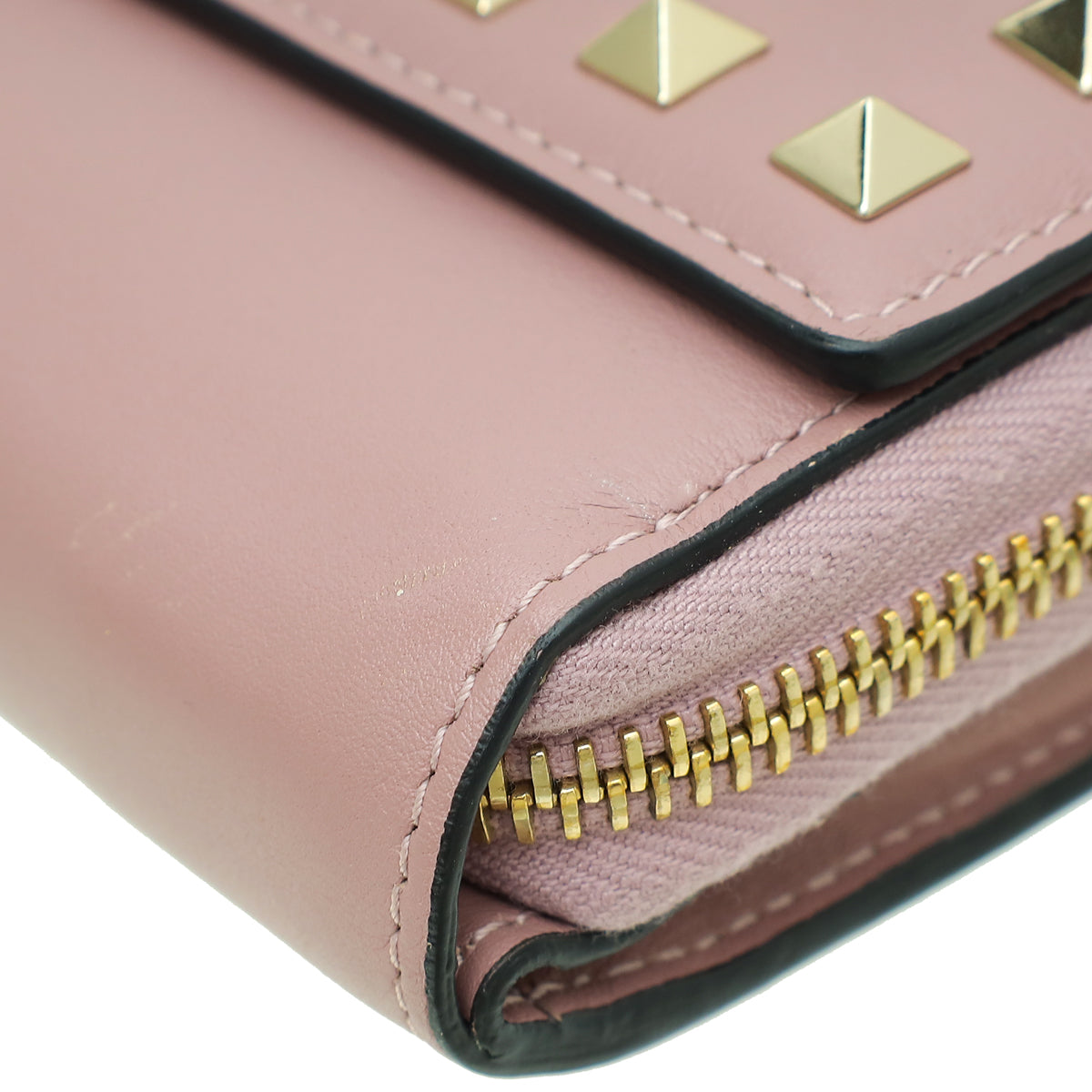 Valentino Lilac Rockstud Chain Wallet