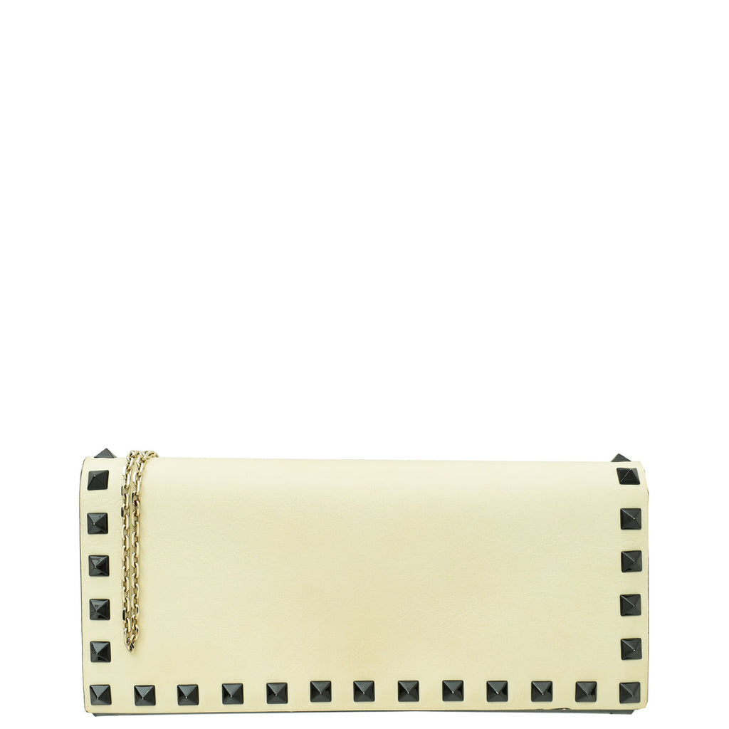 Valentino Bicolor Rockstud Wallet On Chain