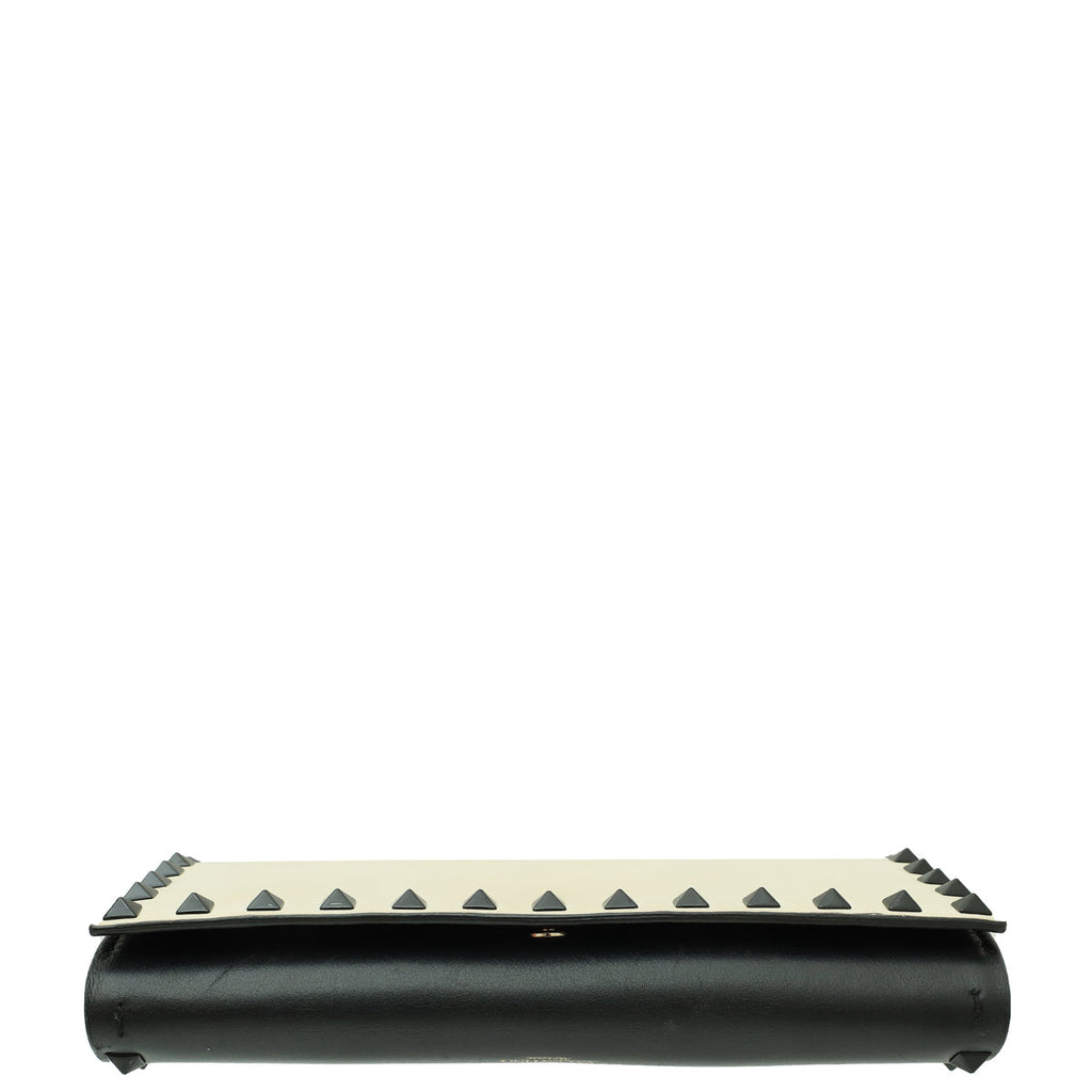 Valentino Bicolor Rockstud Wallet On Chain