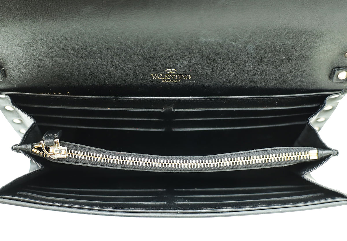 Valentino Bicolor Rockstud Wallet On Chain
