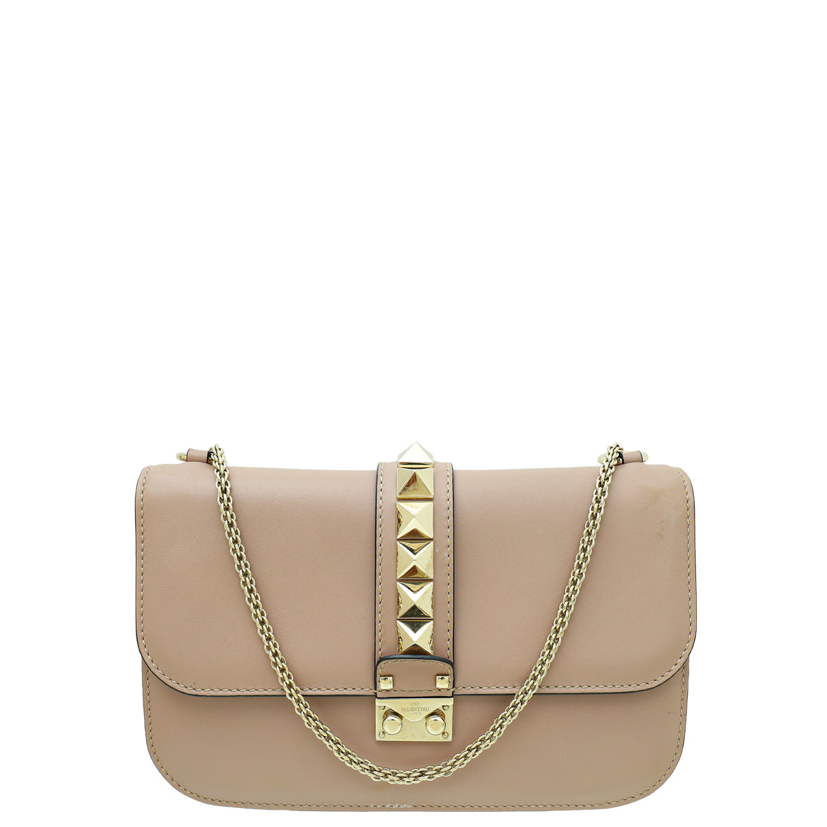 Valentino Poudre Glam Lock Rockstud Medium Shoulder Bag