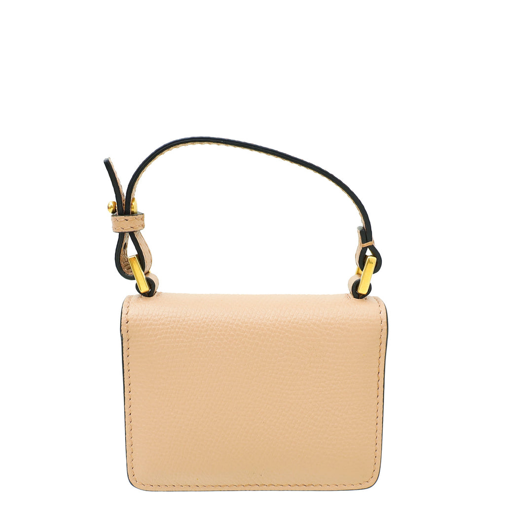 Valentino Poudre VLogo Compact Micro Wallet with Chain
