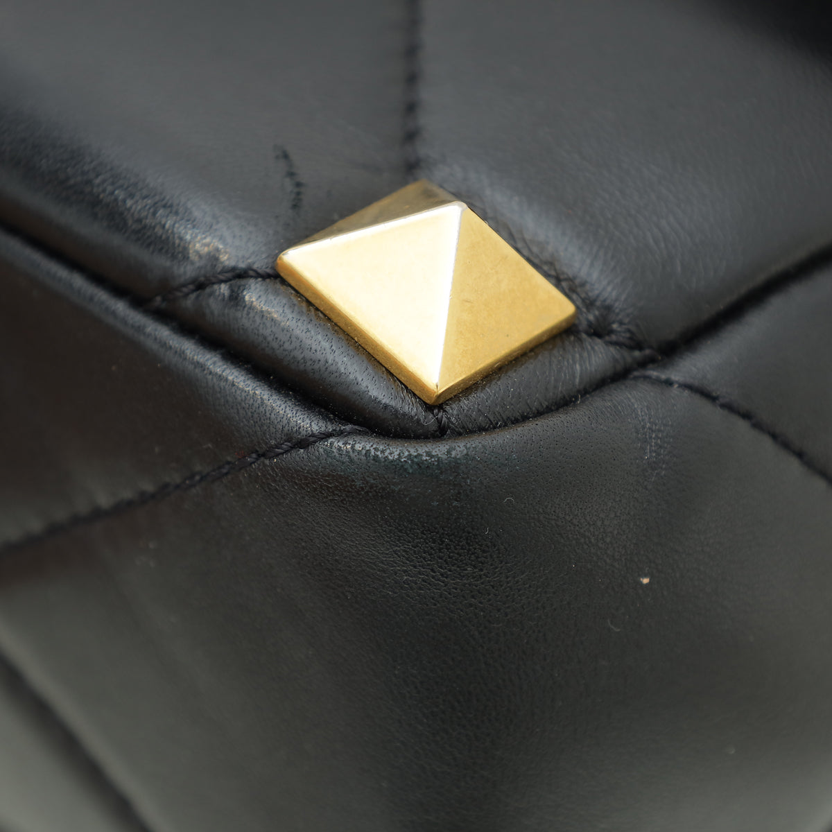 Valentino Black Roman Stud Medium The Shoulder Bag