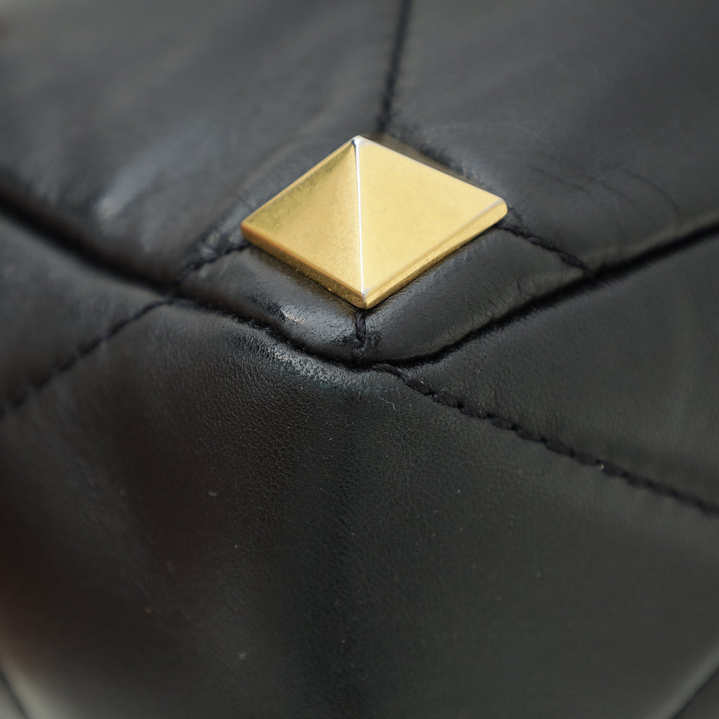 Valentino Black Roman Stud Medium The Shoulder Bag