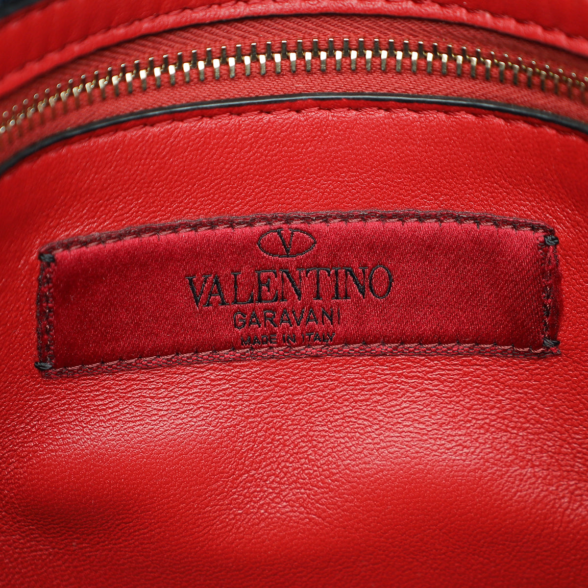 Valentino Navy Blue Rockstud Spike Flap Chain Medium Bag