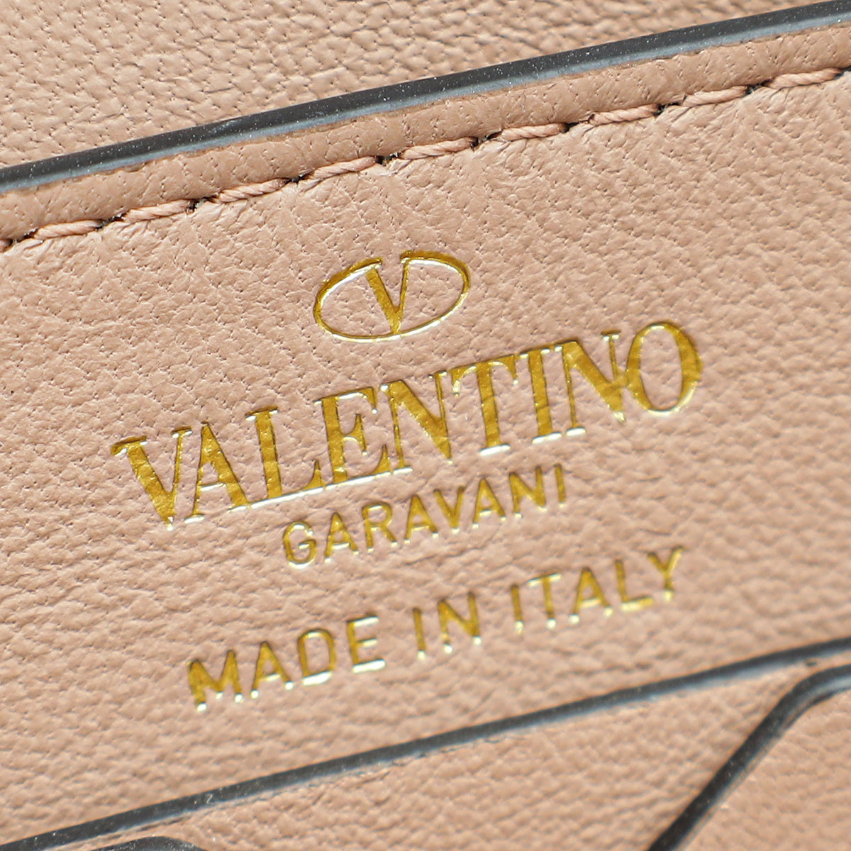 Valentino Nude "One Stud" Crystal Chain Flap Bag