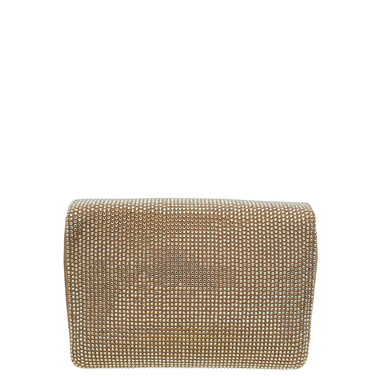 Valentino Nude "One Stud" Crystal Chain Flap Bag