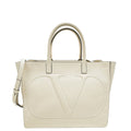 Valentino Light Cream VLogo Walk Tote Bag