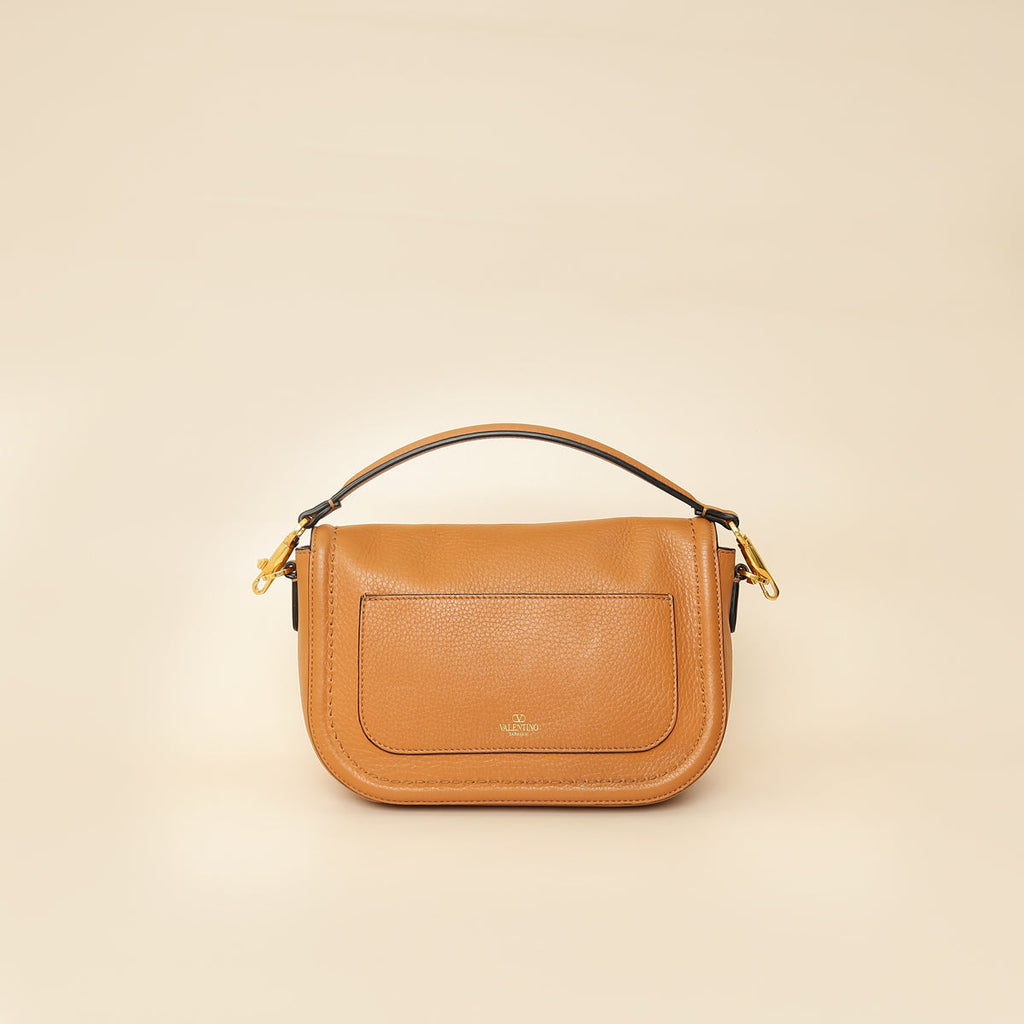 Valentino Almond Vlogo Alltime Shoulder Bag