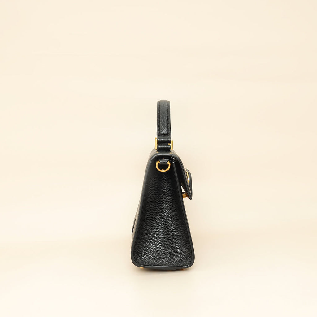 Valentino Black Vlogo Top Handle Small Bag