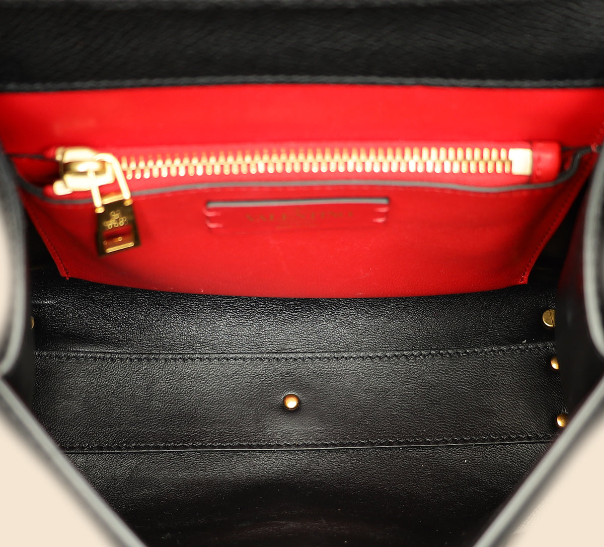 Valentino Black Vlogo Top Handle Small Bag