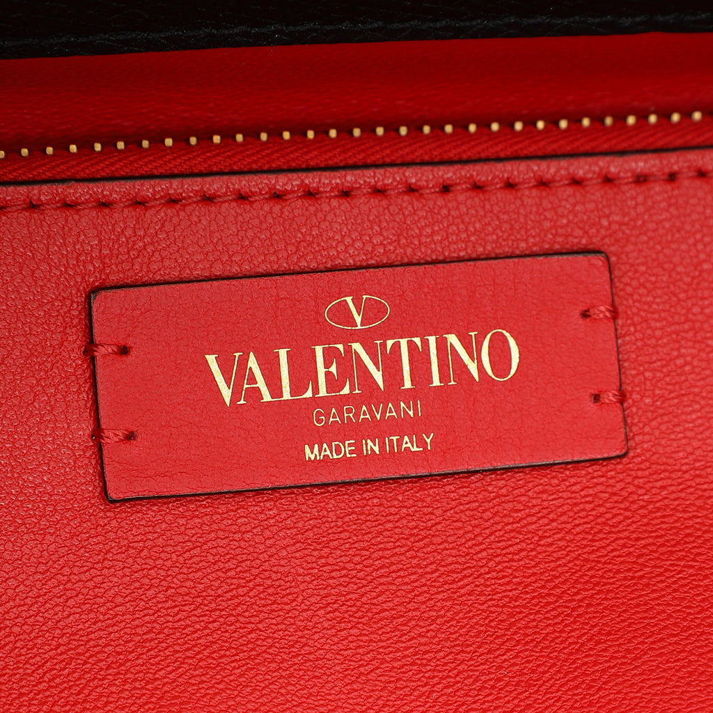 Valentino Black Vlogo Top Handle Small Bag