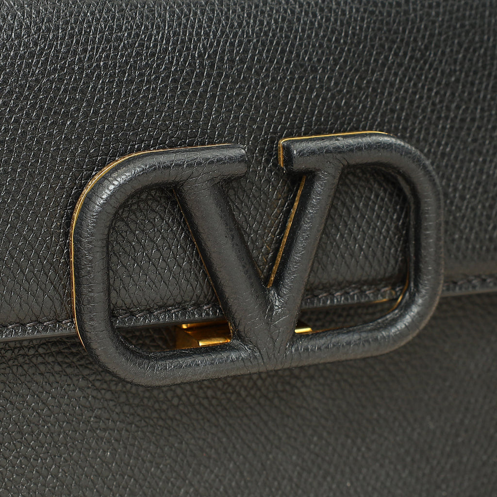 Valentino Black Vlogo Top Handle Small Bag