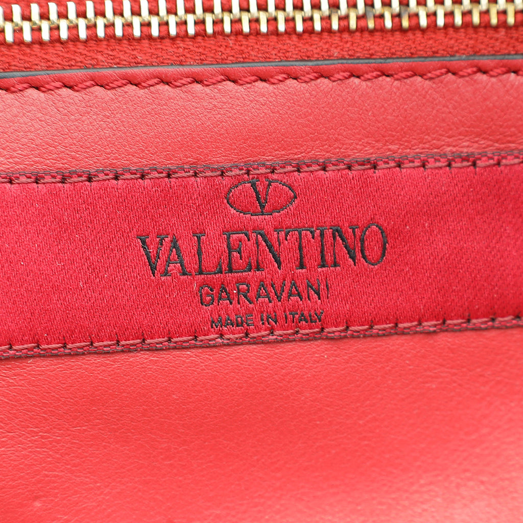 Valentino Red Vitello Rockstud Mini Bag