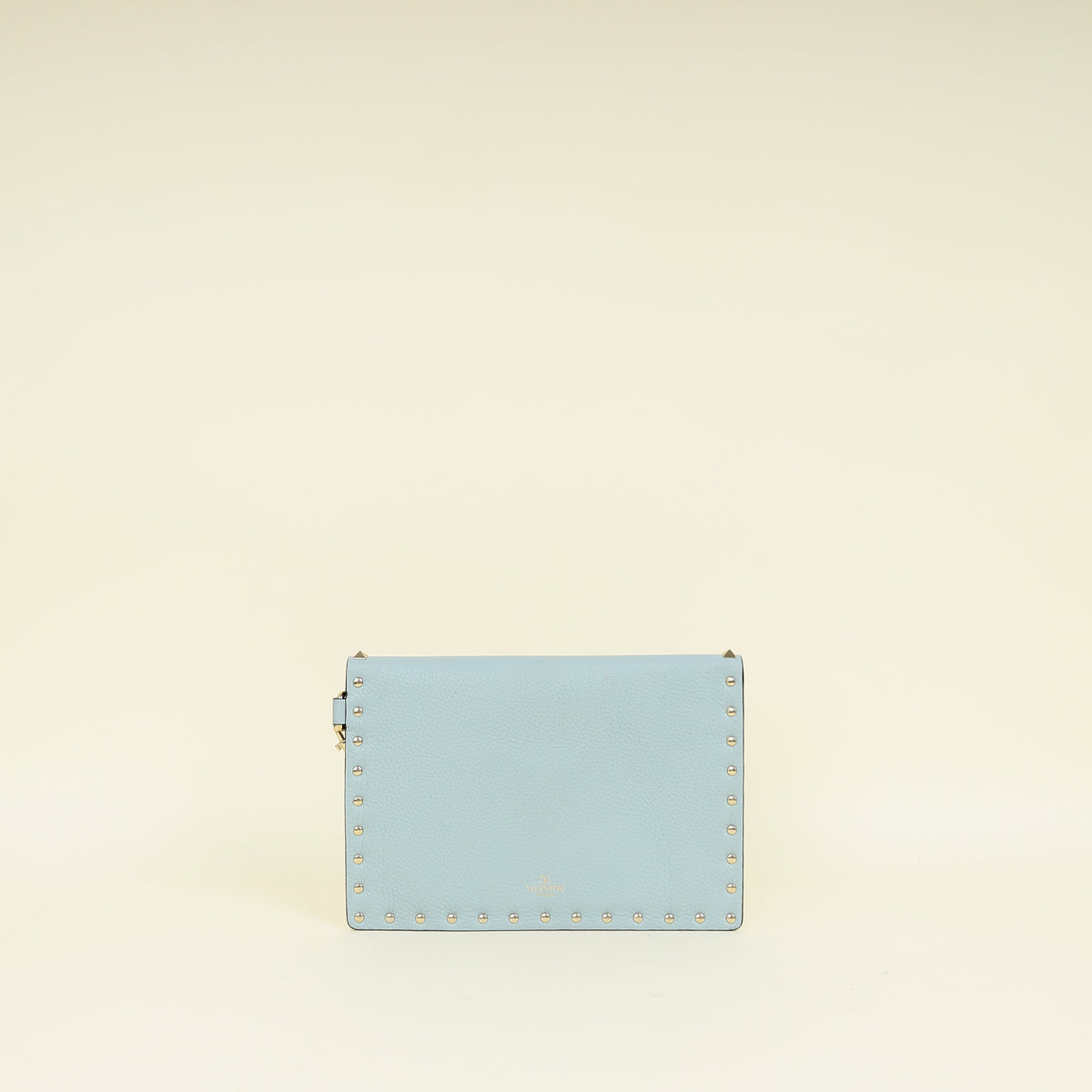 Valentino Stone Rockstud Envelope Wristlet Pouch
