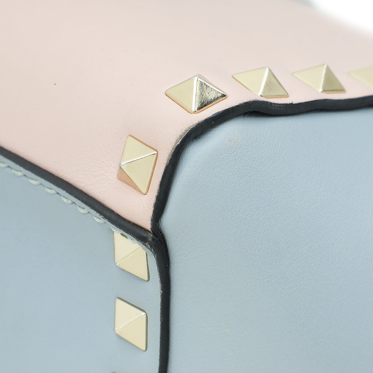 Valentino Pastel Multicolor Rockstud Double Handle Small Tote Bag