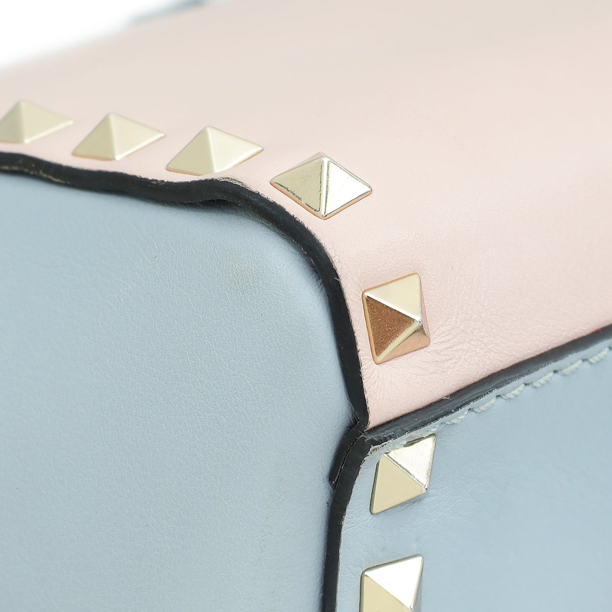 Valentino Pastel Multicolor Rockstud Double Handle Small Tote Bag